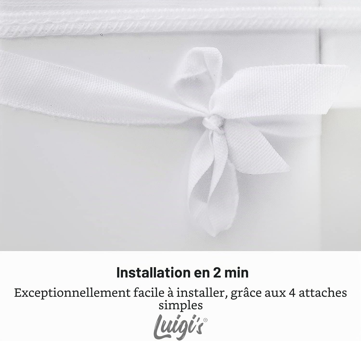Luigi's - Moustiquaire Lit de Bébé, Berceau et Lit Parapluie avec Fermeture Eclair et Ouverture Rapide et Facile - Confortable et Universelle