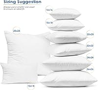 Vista 7 de Clara Clark Almohadas de almohada de sofá de alta calidad para almohadas decorativas, 28 x 28 pulgadas, juego de 4