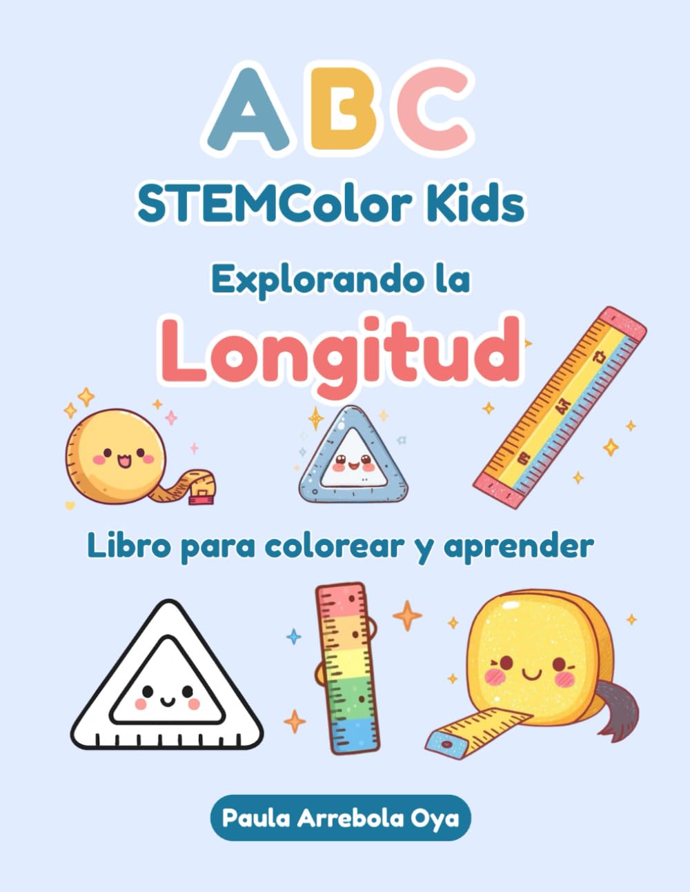 ABC STEMColor Kids Explorando la Longitud Libro para colorear y aprender