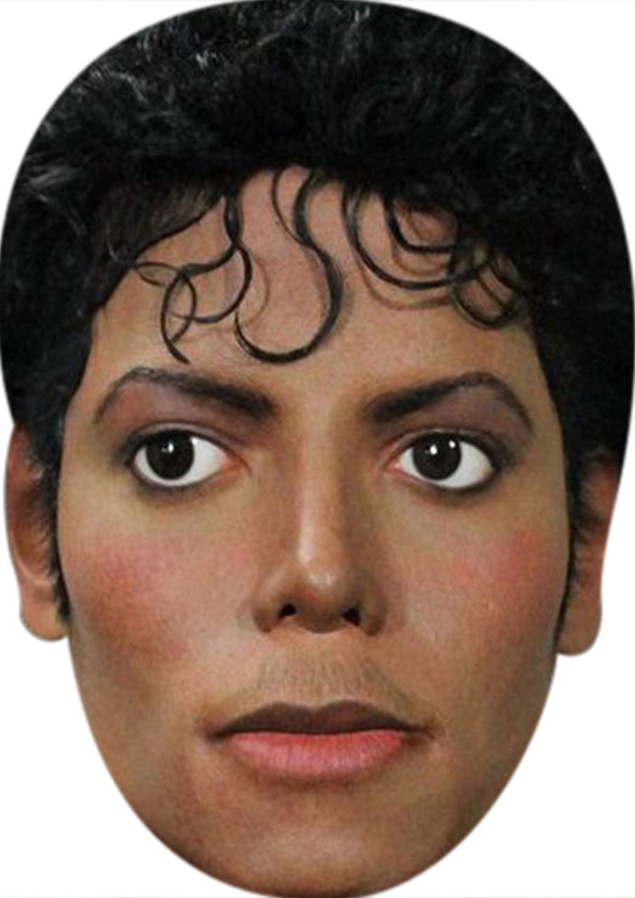 FoxyPrinting Michael Jackson Celebrity Music Star Celebrity Cardboard Party Face Mask Fancy Dress