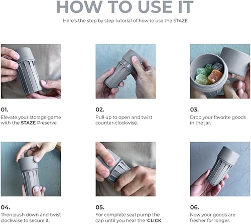 Miniatura 7 de Preserve - Tarros de almacenamiento sellados al vacío (5.0 fl oz), recipientes patentados a prueba de olores, contenedor de almacenamiento de