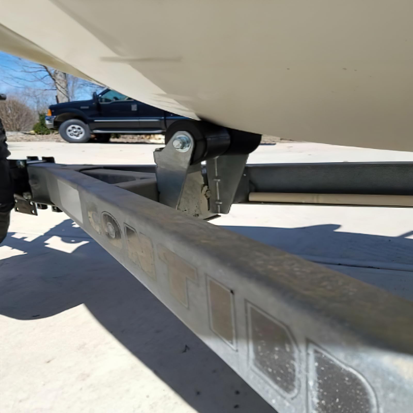 LYCN 4 Stück Schwerlast Bootstrailer Rollen, 19 cm Bootstrailer Kielrollen aus Gummi, Bugrollen für Bootsanhänger, Ersatzteile Trailerrollen Zubehör (Schwarz)