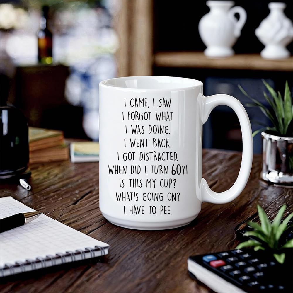 Funny 60th Birthday Gifts for Women Men Dad Mom Husband Wife Grandpa Grandma Friend, 60 Year Old Birthday Gifts for Her Him, Turning 60 Year Old Cup Happy 60th Bday Gift for Mom Dad Friends Papa Mama - Image 5