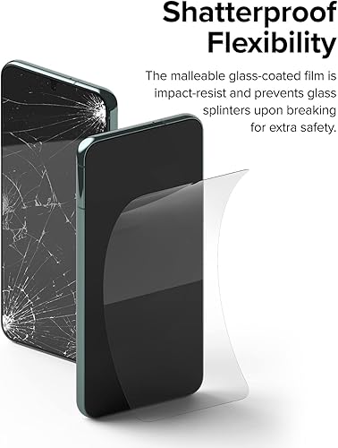 Miniatura 3 de Ringke Protector de pantalla con revestimiento de vidrio compatible con Samsung Galaxy S22 Plus 5G de 6.6 pulgadas, revestimiento antihuellas con