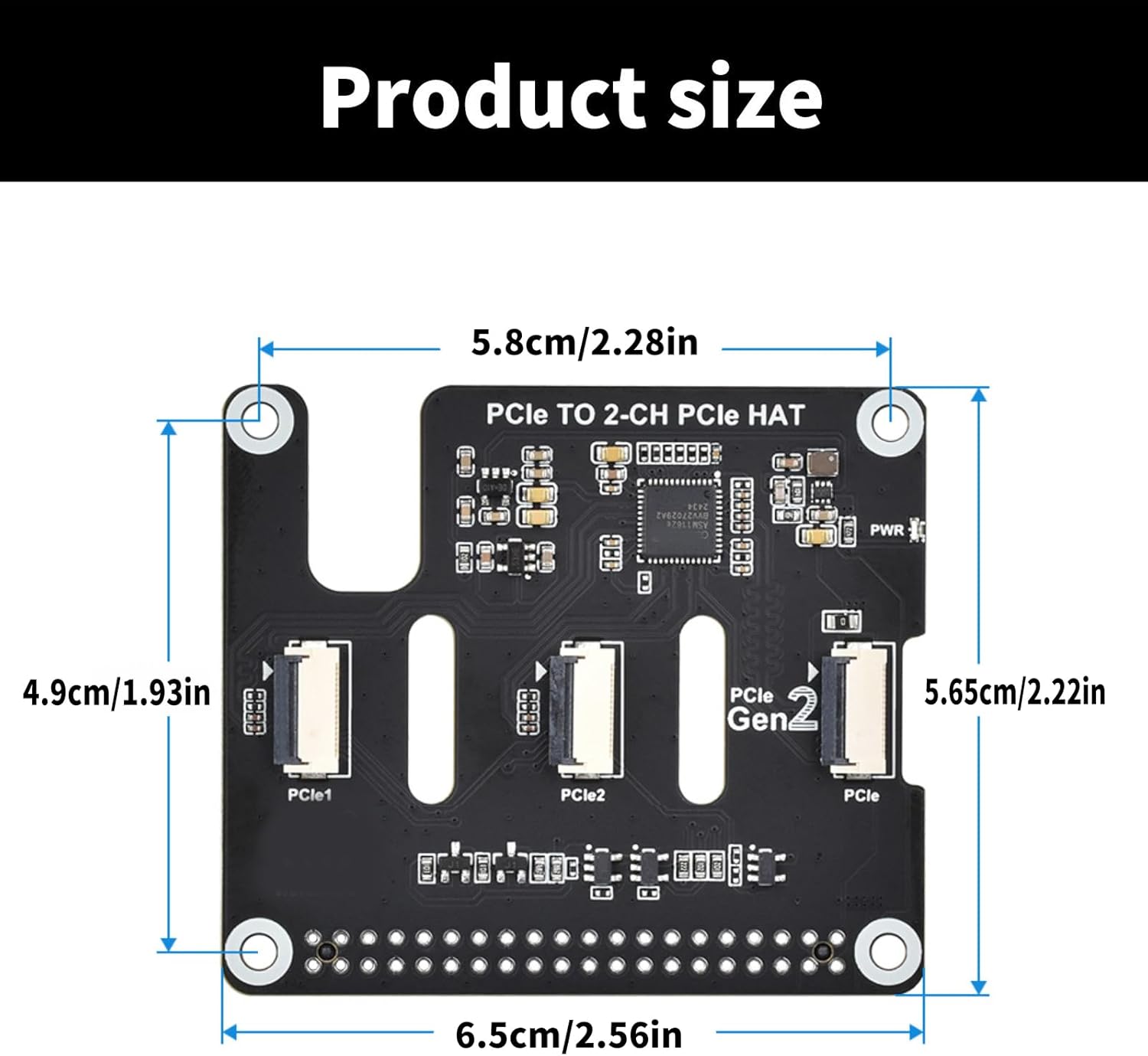 2CH PCle Expansion Card 16PIN Connecting Port Easy Integration In Projects For Electronics Enthusiasts