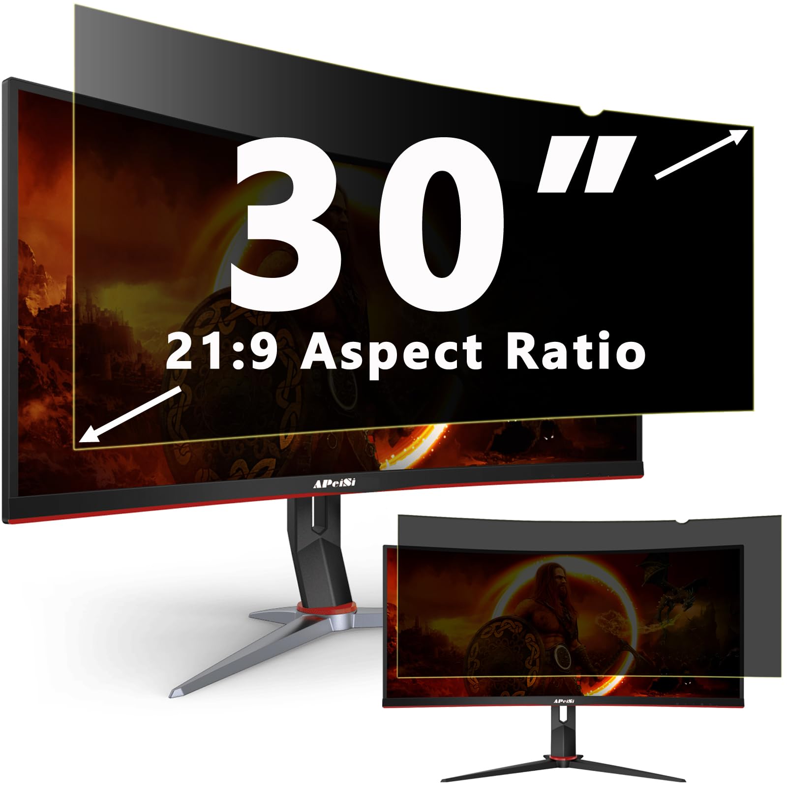 30 Inch Privacy Screen Filter for 21:9 Curved Ultrawide Gaming Monitor