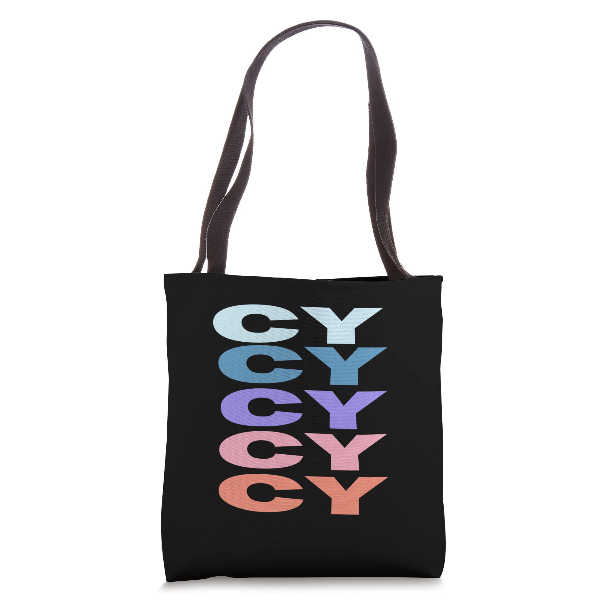 Funny Modern Repeated Text Design Cy Tote Bag