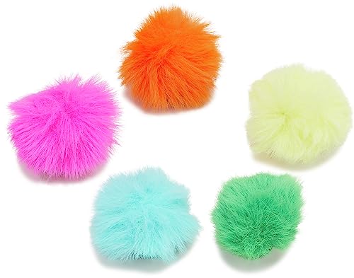 Crocs Unisex 80er Jahre Neon Puff Ball 5er Pack Schuhanhänger, Einheitsgröße, 80er Jahre Neon Puff Ball, Einheitsgröße