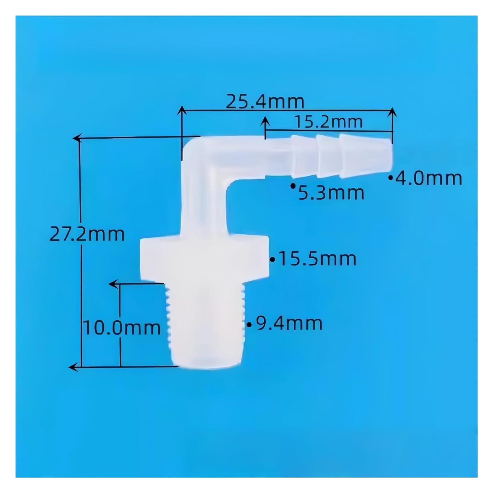Plastikowe trójnikowe łączniki węża, Zestaw 50 plastikowych złączek do węży, przezroczystych, do paliw gazowych o niskim ciśnieniu(1/4inch Short)