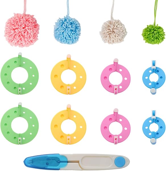 GIONAR kit à pompons, 4 formats et ciseaux