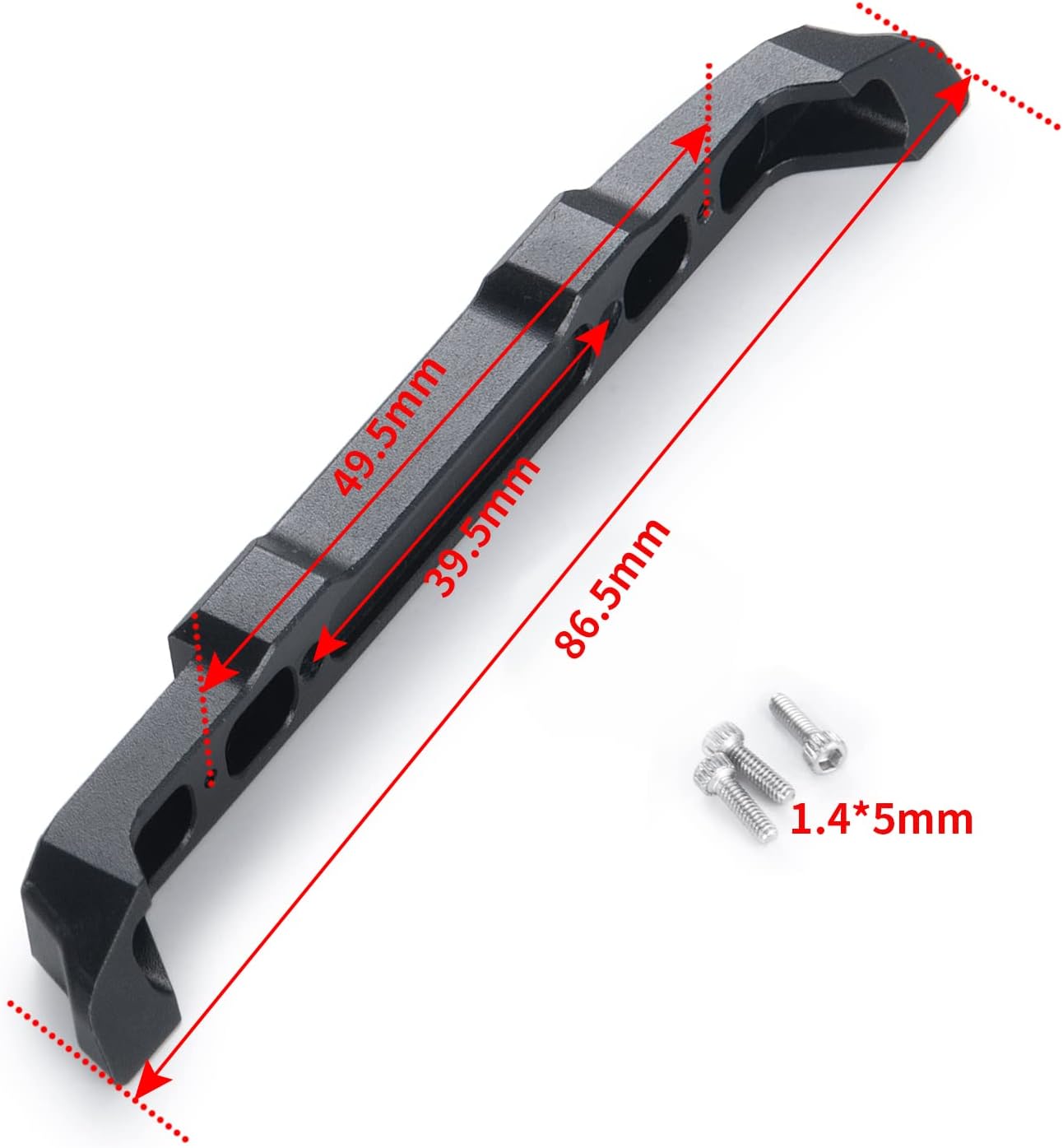 RC Front & Rear Bumper Aluminium Bumper with LED Light Headlight for Axial Scx24 AXI00006 1/24 RC Crawler Car