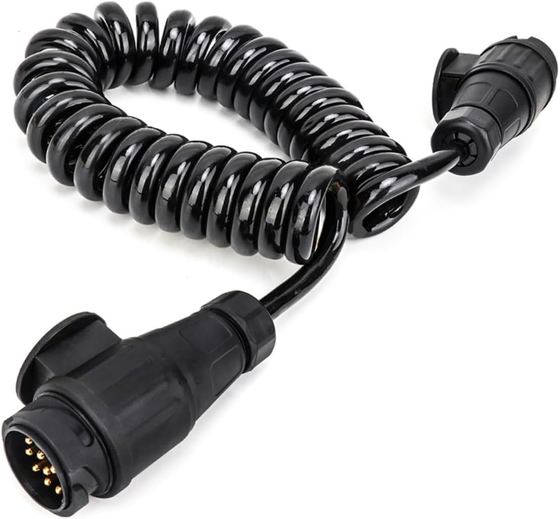 CHILDWEET Pin Trailer Connector Wire Trailer Wiring Plug Socket for Vehicles Safety Chain and Light Connection