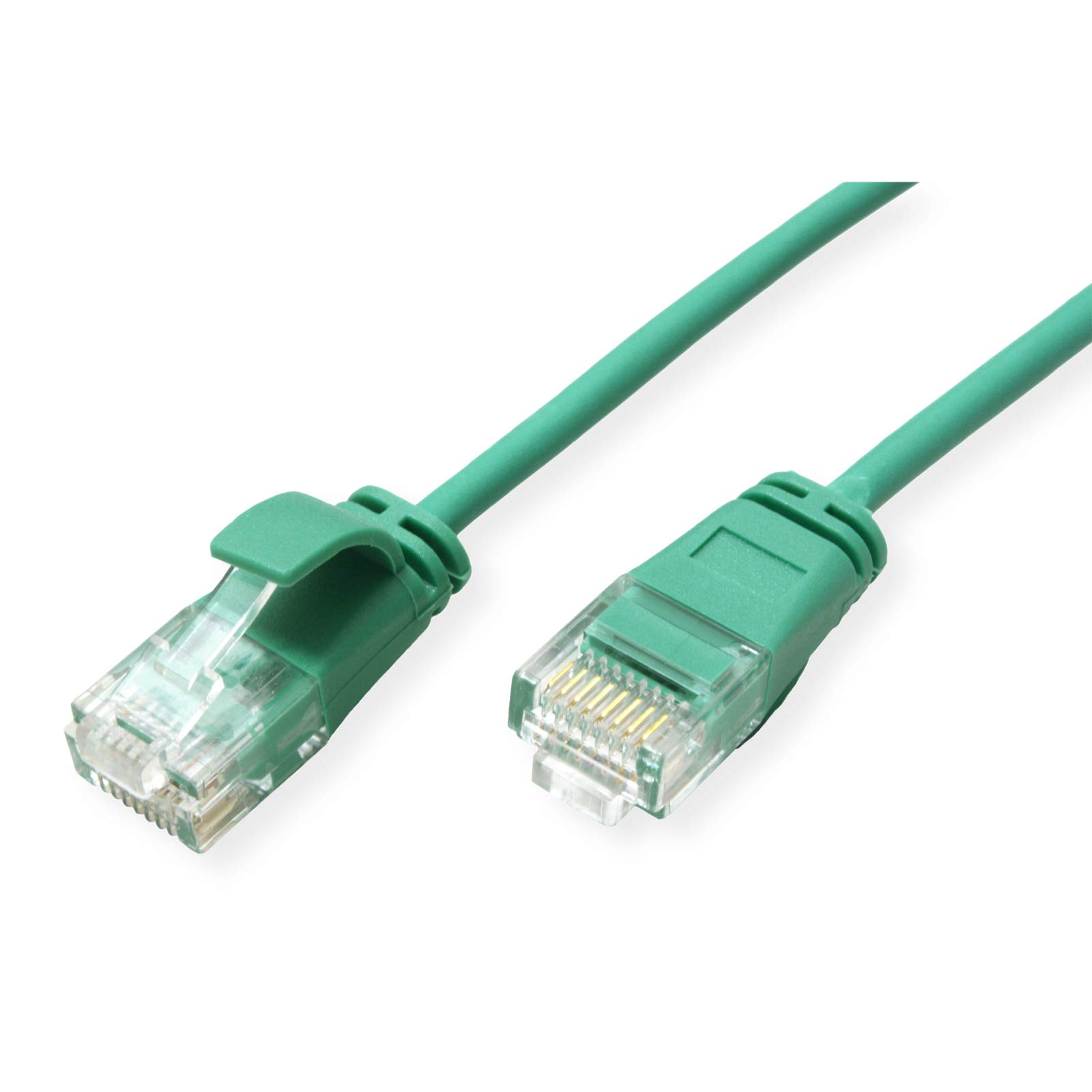ROLINE UTP DataCenter Patch Cable Cat.6A (Class EA) Halogen-Free, Slim, Green, 0.3 m