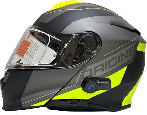 ORIGINE Casco Modular Bluetooth con Marcación por Voz para Casco de Motocicleta, Llamadas Manos Libres, Aprobado por DOT