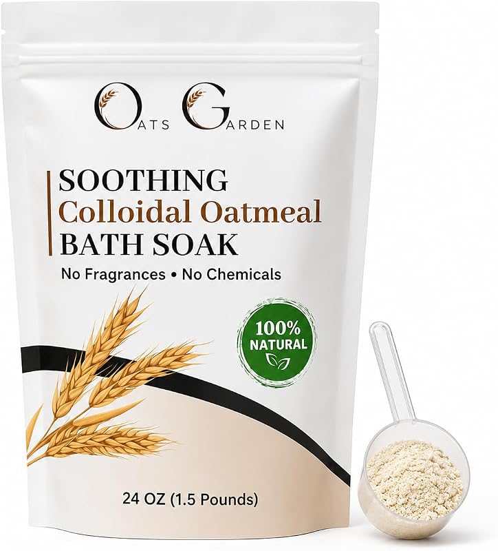 Colloidal Oatmeal Bath Soak for Eczema Prone & Sensitive Skin | Fragrance Free | 100% Natural | Made with Calamine Clay & Aloe Vera | 24 oz