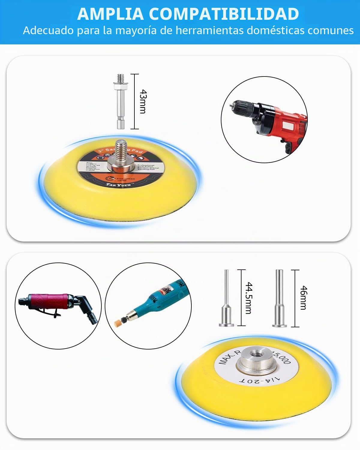 Kit de Pulido y Restauración de Faros de Coche 133 Piezas con Discos de Lijado 75mm para Taladro, Incluye Barniz Protector y Lijas Húmedas/Secas (60-10000 Granos)