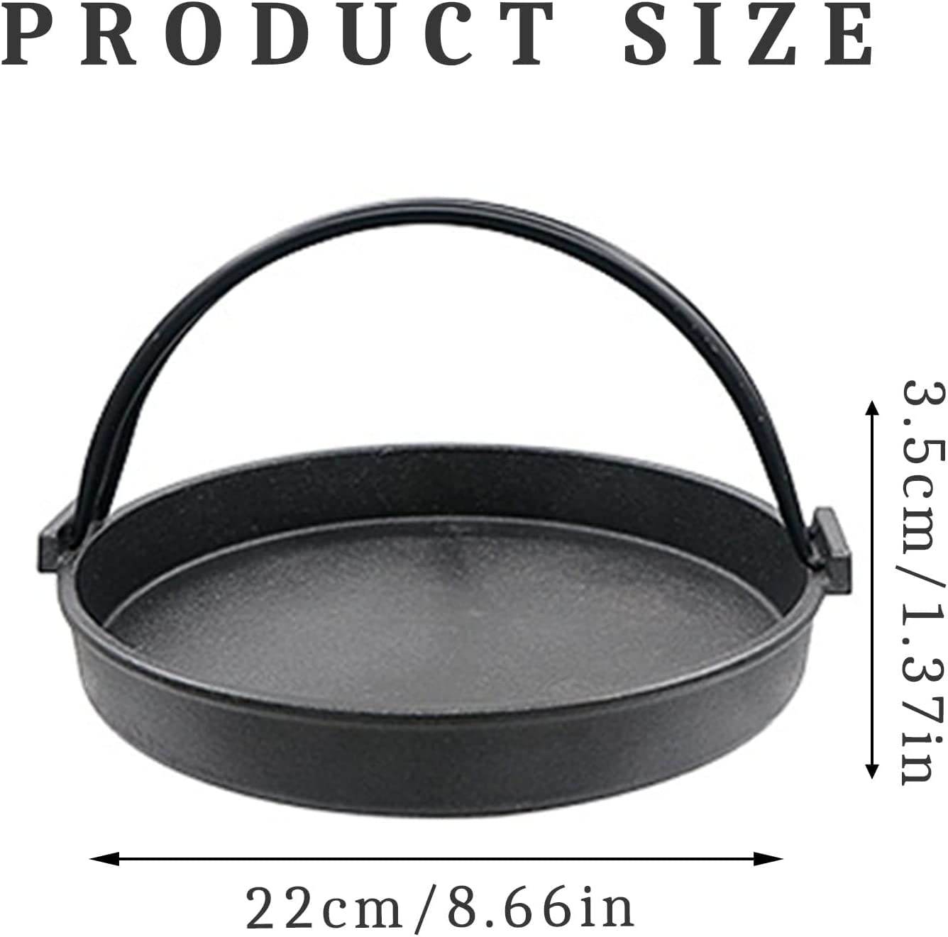 Olla Japonesa Shouxi para Sopa Caliente, Plato para Barbacoa de Fondo Plano y Antiadherente, Ideal para hoteles, restaurantes, familias y Camping.