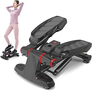 Stepper Multifunction Fitness Stepper, With Lcd Display Machine Aerobic Cardio Exercise Trainer Monitor Resistance Bands, Stepper Exercises Load 330Lbs