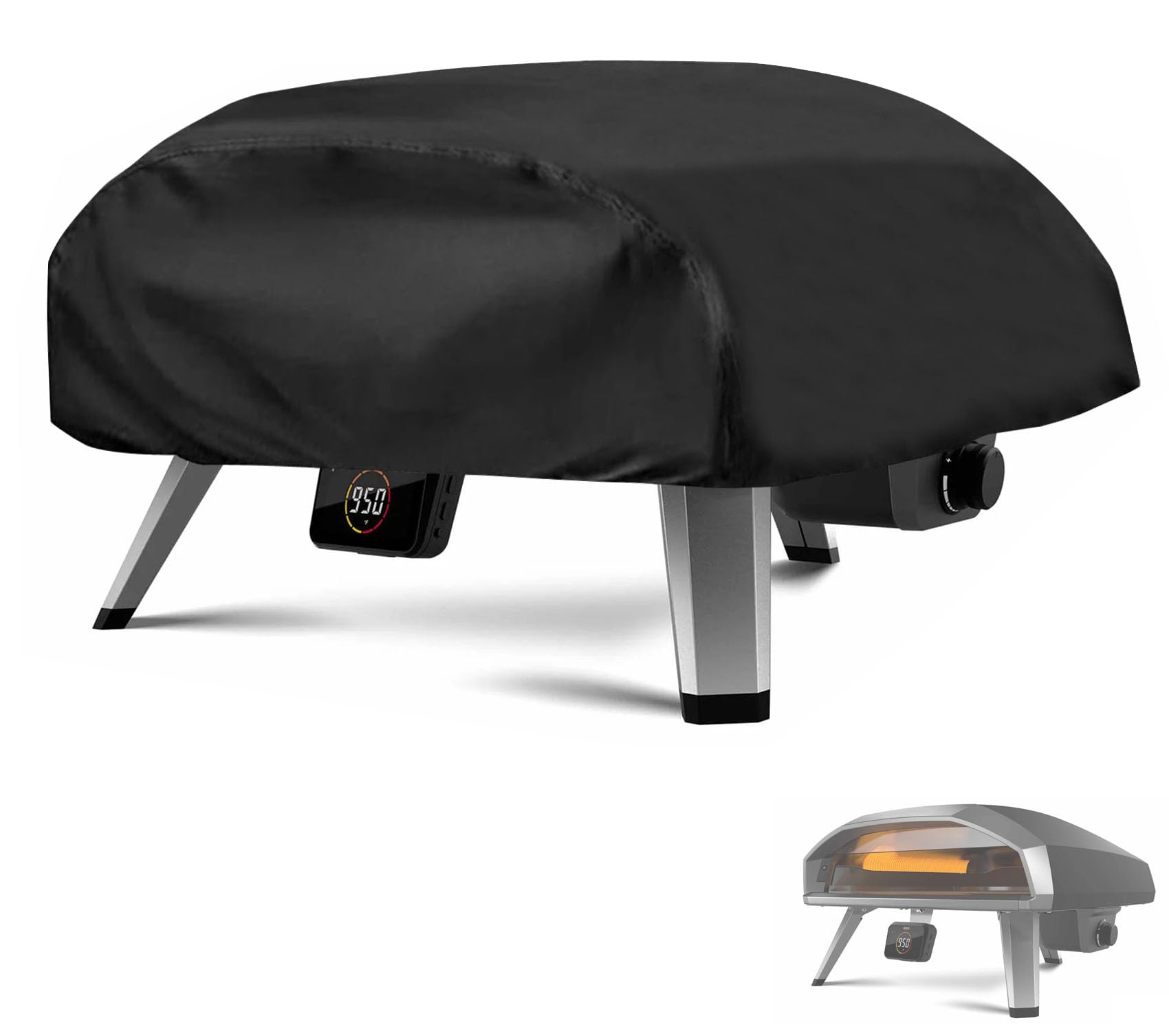 ZJYWSCH Pizza Oven Cover for Ooni Koda 2 Pro Gas Powered Pizza Oven 600D Heavy Duty Portable Pizza Oven Cover Koda 18 inch Outdoor Waterproof Ooni Pizza Oven Accessories