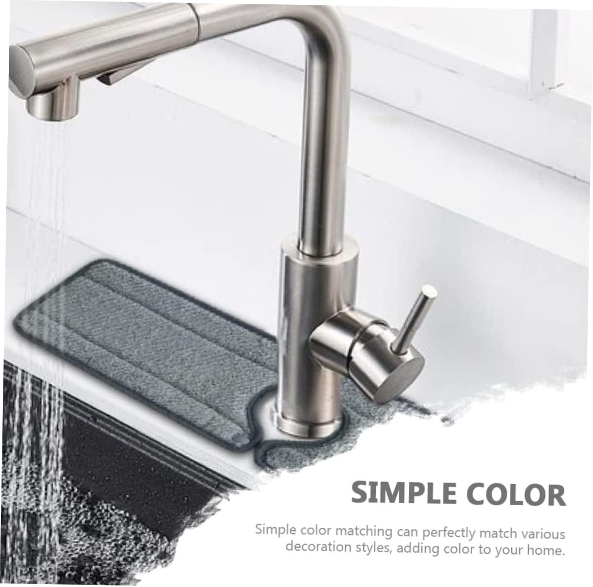 Ciieeo 6pcs Faucet Absorbent Mat Water Basin Splash Pad for Kitchen Sink Efficient Water Absorption Design Compact for Keeping Countertops