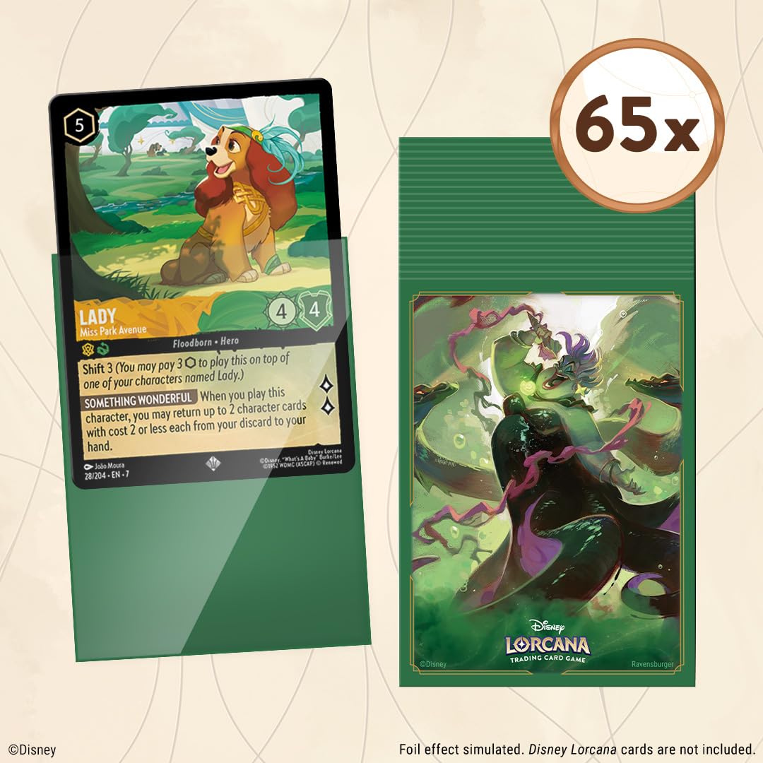 Ravensburger Disney Lorcana Trading Card Game Adults and Kids Age 8 Years Up - 65 Ursula Card Sleeves - Set 7 Archazia's Island - Image 3
