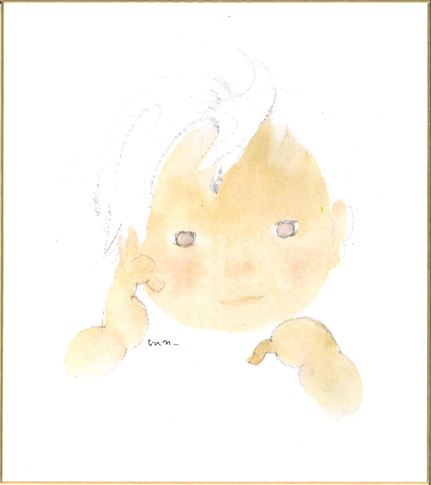 Amazon.co.jp: 色紙絵 少女絵 子ども絵【いわさきちひろの世界】額装品