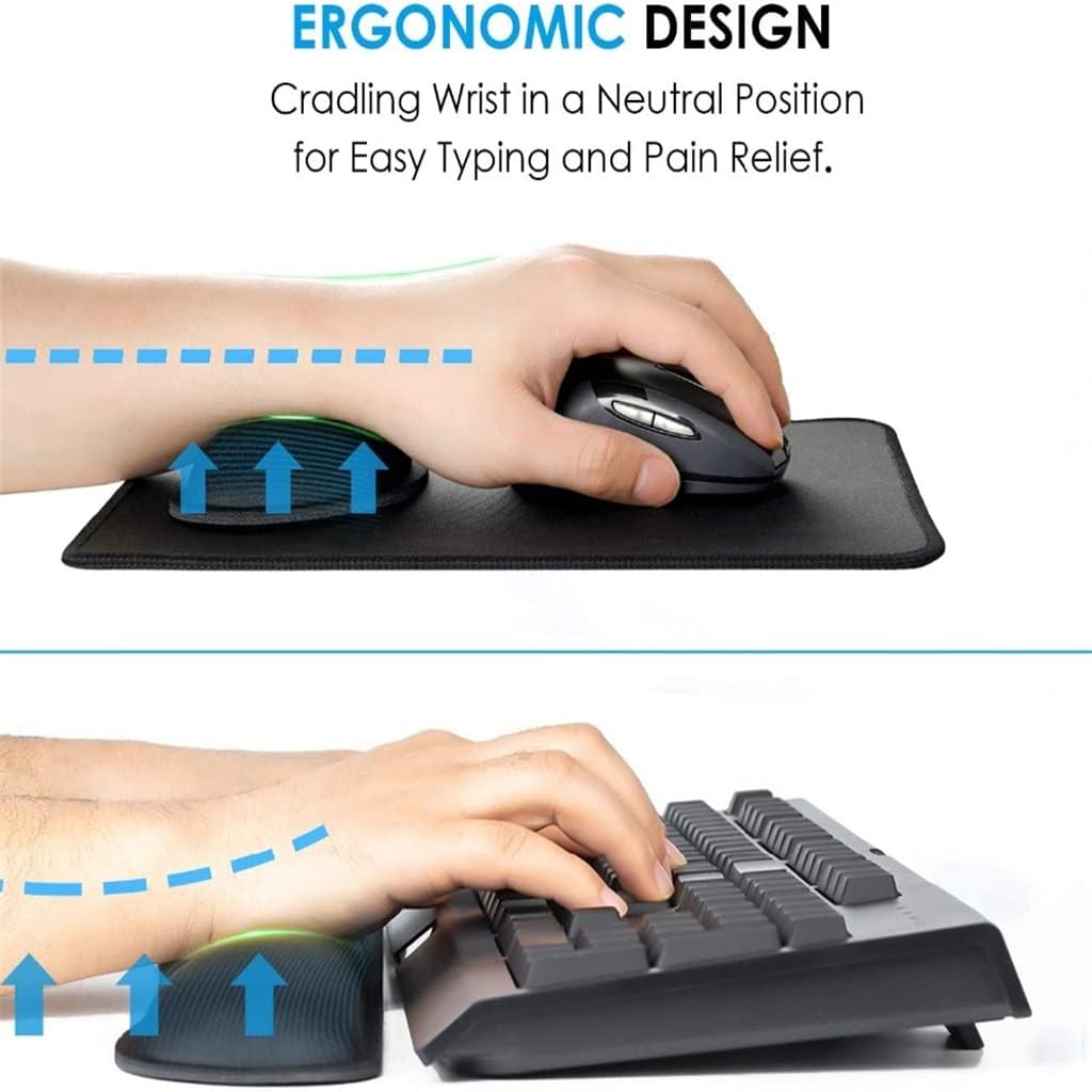 Keyboard Wrist Rest Wrist Mouse Pad Computer Mousepad Ergonomic Sets Easy Typing for Pc Laptop Office