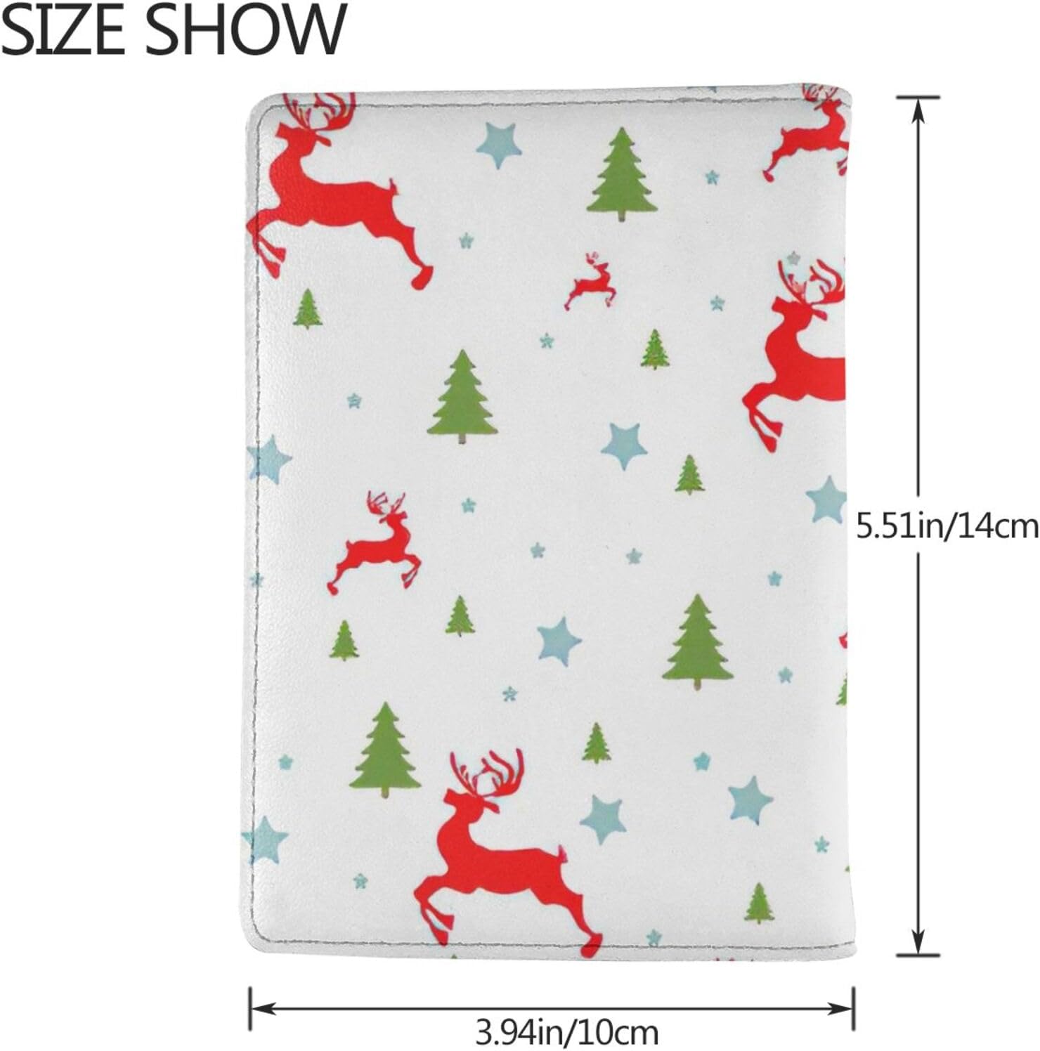 Christmas Holiday Print Passport Holder, Cute Passport Cover, Travel Wallet With Credit Card Slots Passport Wallet Waterproof Documents Organizer