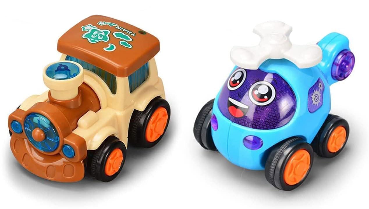 SHUDAUSHI® Friction Powered Toy Cars Pull Along Toys for Kids, Car Toys, Scooter for Kids Birthday Gift Toys for Toddler Pull Back Toys for Kids New Born Baby Toys (Train & Helicopter) (B0CKVQXSQ4) Amazon Price History, Amazon Price Tracker