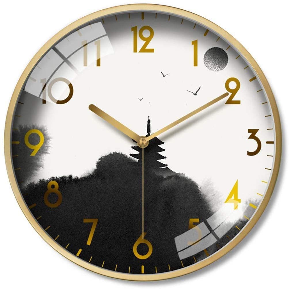 Horloge murale motif paysage asiatique pour créer un salon zen