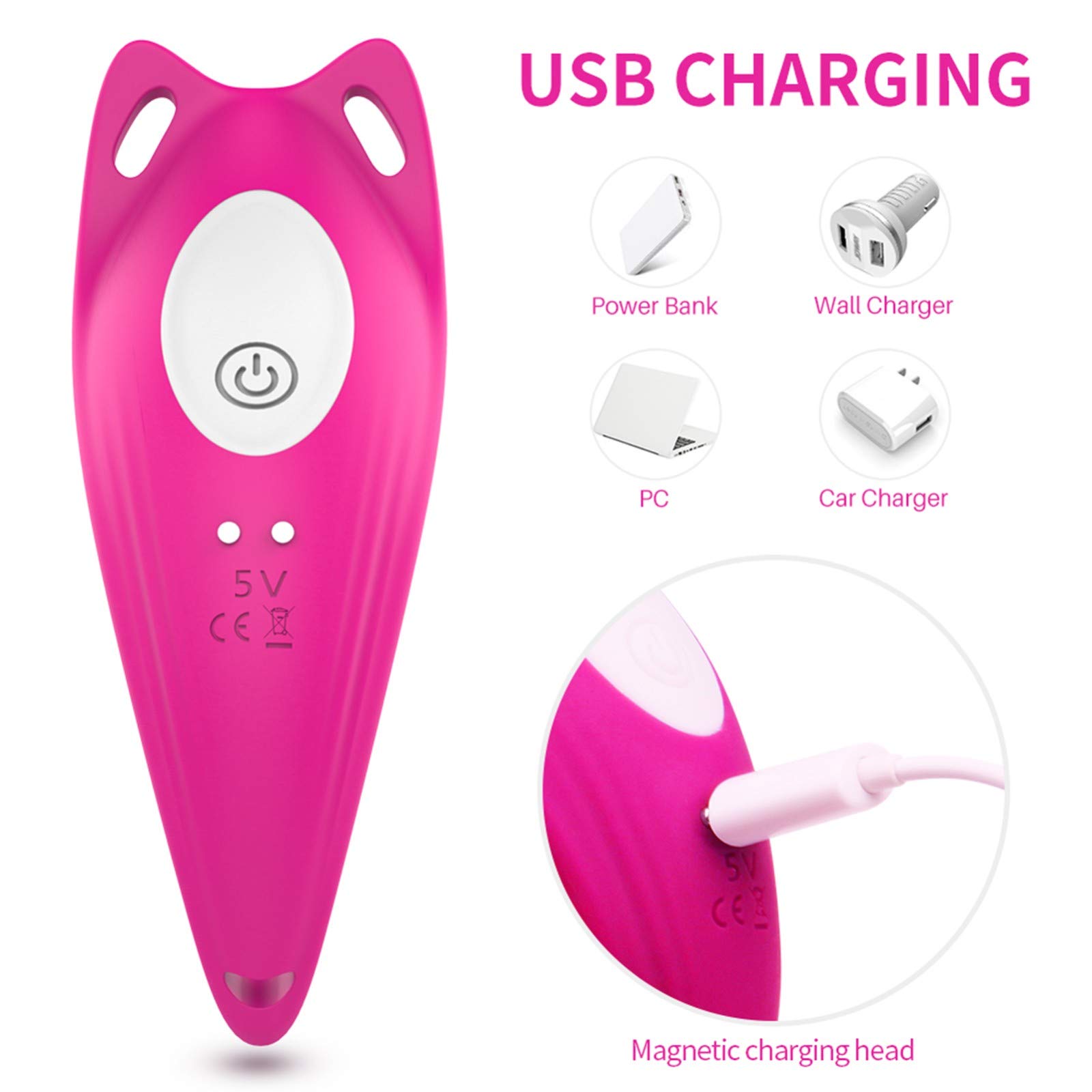 -CUSON Vībradør Mujer con Control Remoto Inalámbrico, Juĝueťes Ŝexừalẹs Masajeador Mariposa Braĝas Femeninos Çliťoris Y Pừnto Ĝ Estimdulador, 9 Modos de Vībraçióņ, Recargable