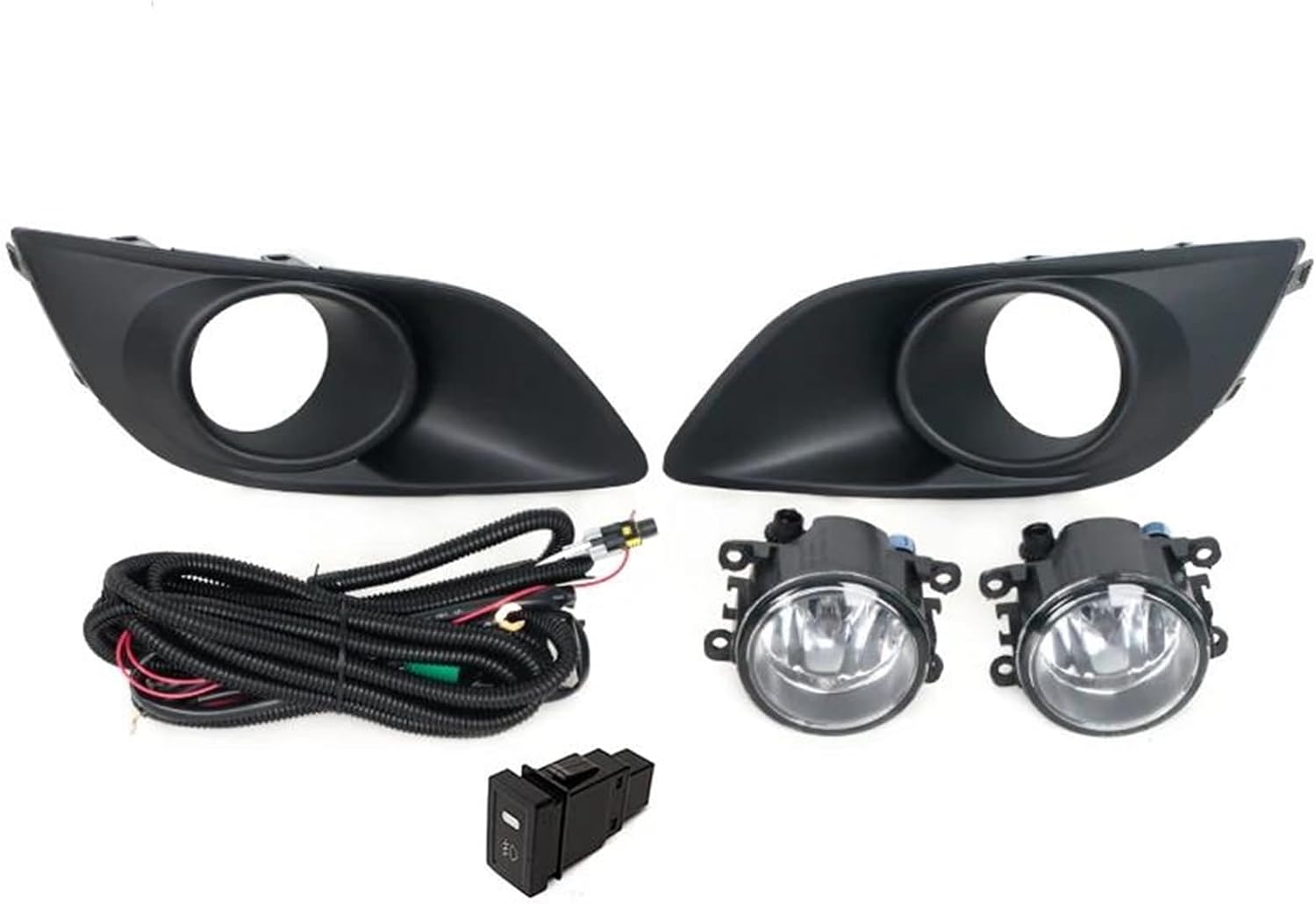 Foglamp Car Front Bumper Fog Light Wires Harness Switch For Suzuki For Swift 2011-2017 Halogen Foglight Foglamp Cover Frame Kit