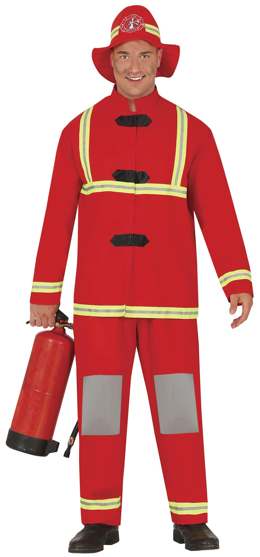 FIESTAS GUIRCA Red Fireman costume for men