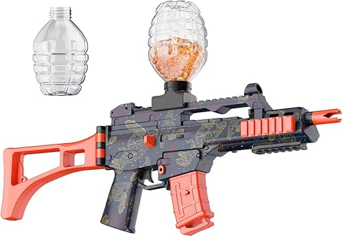 Poicbor Pistola eléctrica de bolas de gel lanzador de salpicaduras con munición de gel de 50000 y batería mejorada primera opción para juegos al
