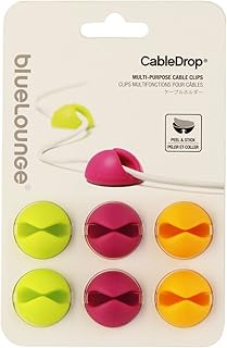 كابل CD-BR من بلو لاونج متعدد الاستخدامات مع مشابك برتقالي وبينك وليموني