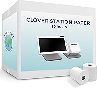 Vista 8 de Paper Planet - Papel térmico para estación Clover Rollos de papel de recibo de tarjeta de crédito compatibles con Clover Station POS modelos C500