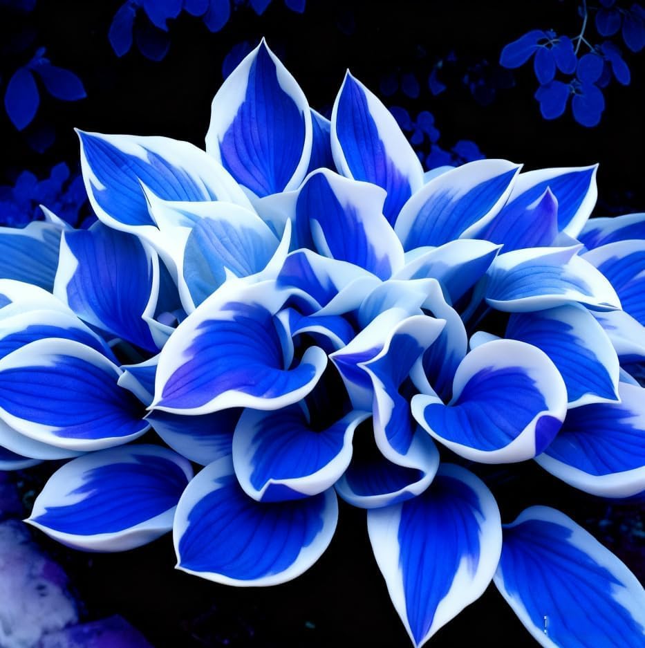 Midnight Blue Hosta Bulbs-Hostas Plants Perfect for The Garden -Landscaping-Excellent Displays-8bulbs-i