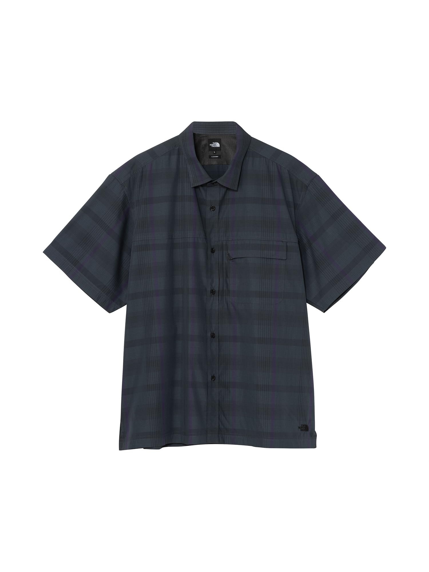 [ザ・ノース・フェイス] 半袖シャツ S/S Bould Check Shirt ブラック/エンドレスダスク M
