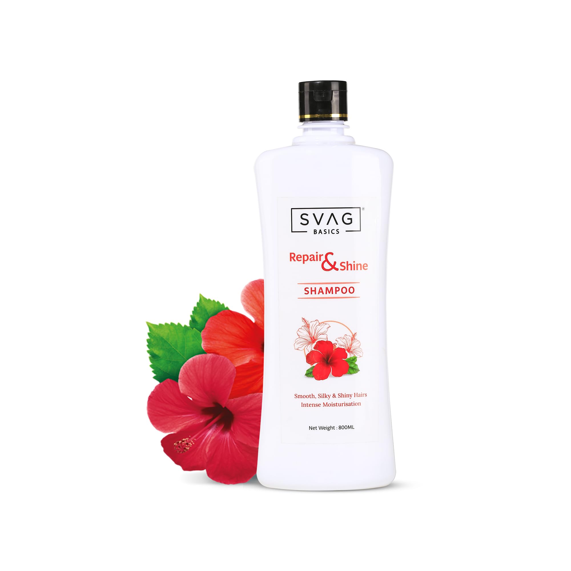 SVAG BASICS Repair & Shine Shampoo, Smooth, Silky & Shiny Hairs, Intense Moisturization, Suitable for Men & Women - 800 ml