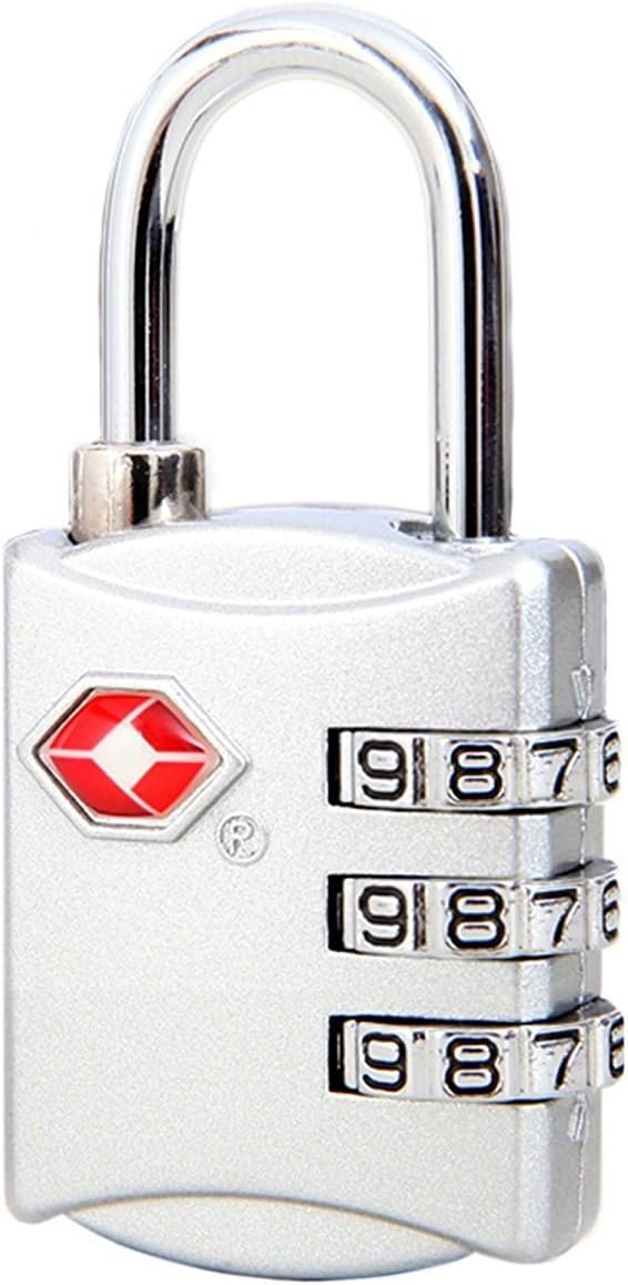 TOTO DEALS™ Combination 3 Digit Lock TSA007 (1 Piece) (Material: Plastic and Steel)