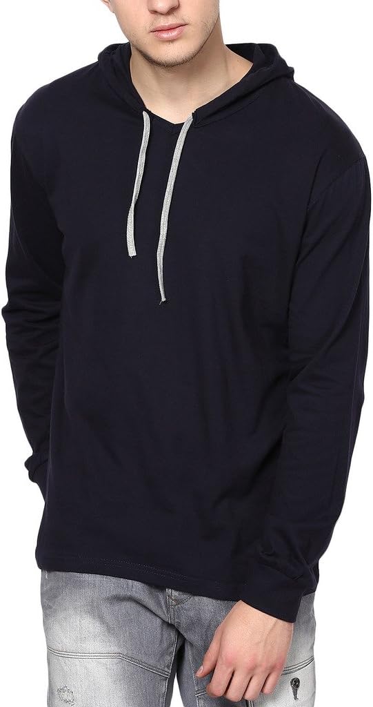Men's Hooded Full Sleeve (Navy Blue_X-Large)