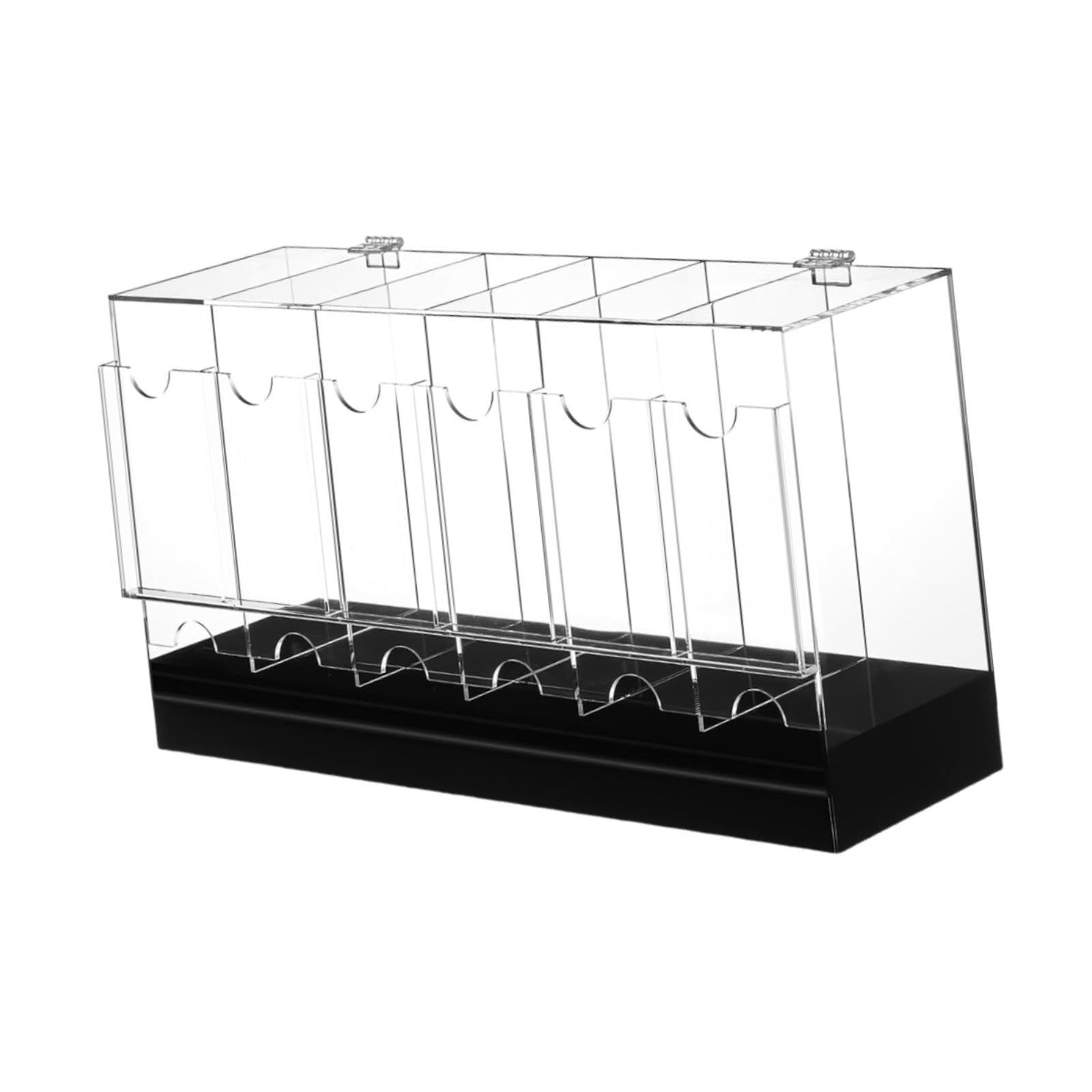 Distributeur à 6 Emplacements, Pratique, Robuste et Facile D'accès, pour Cartes, Noir