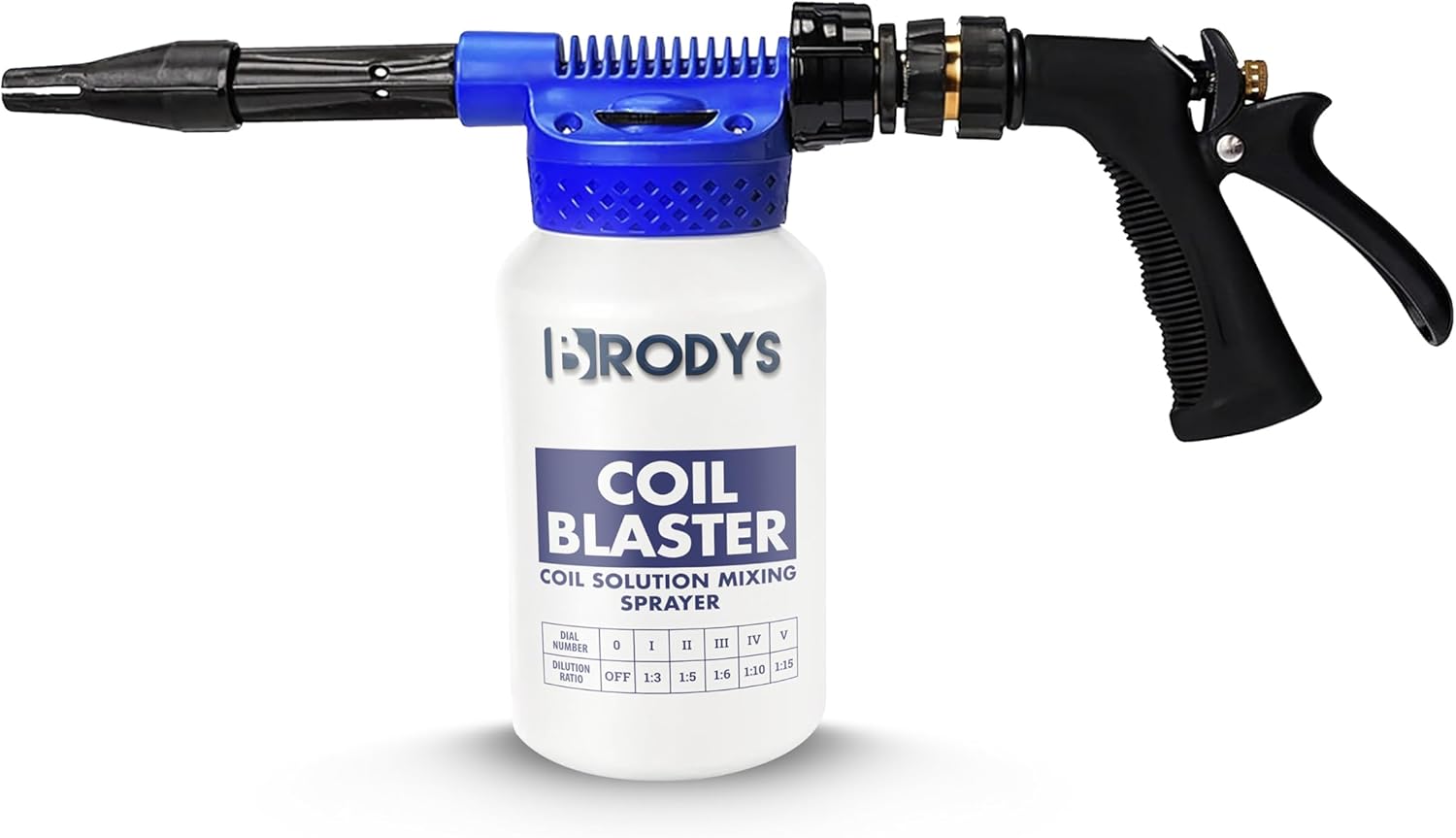 BRODYS Coil Blaster Mixing Sprayer for A/C, Refrigeration Coils, Air Conditioner Coils, Dilution Ratios for All Coil Cleaners, 2 Quart Size, Works with Most AC Coil Cleaning Solutions