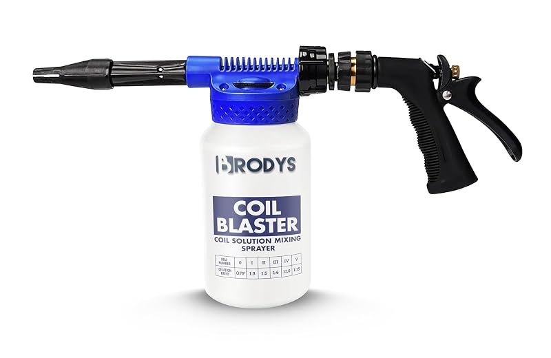 Borrifador Dosador e Misturador BRODYS Coil Blaster para Limpeza de Serpentinas, Frasco de 1,9 L