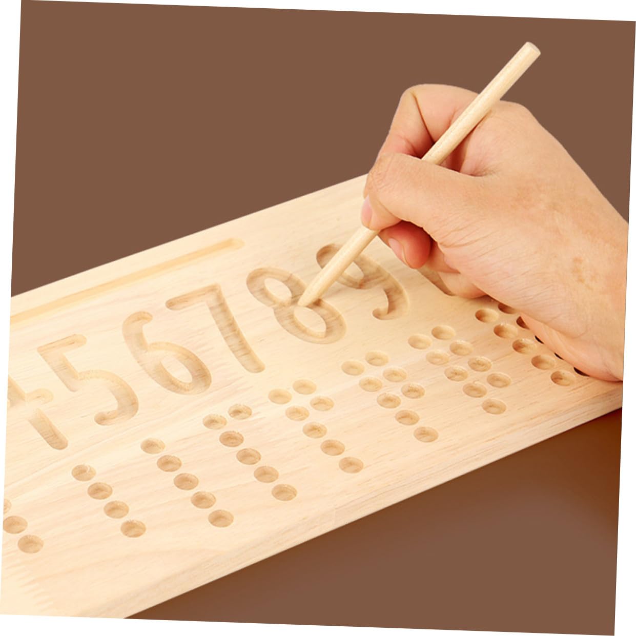 Juego Educativo de Madera Números para Niños Preescolares, Tablero para Práctica de Escritura, Juguete Cognitivo de Aprendizaje Matemático, Desarrollo Infantil, Juego Didáctico