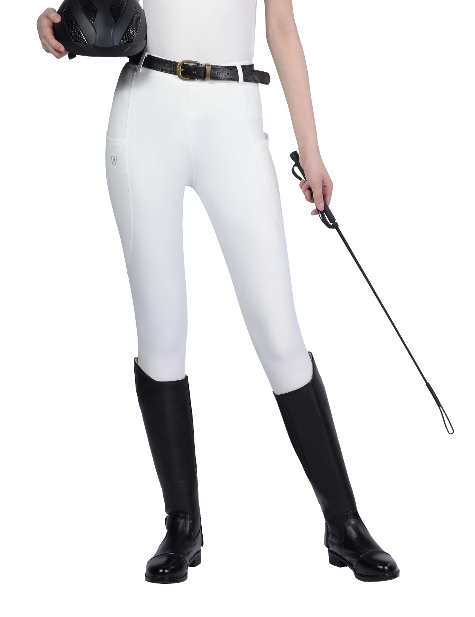 Harrison Howard Women's Horse Riding Pants Double Pocket Silicone Full-Seat Breeches Equestrian Breeches