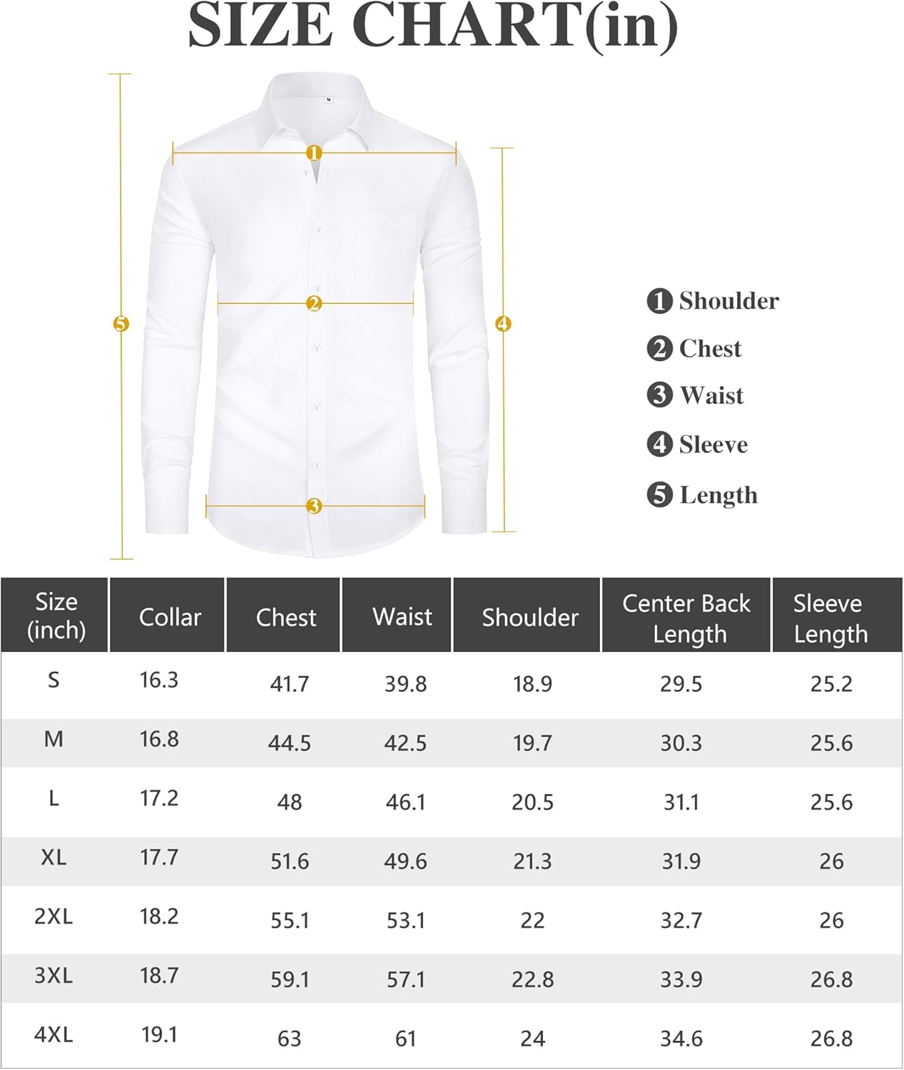 J.VER Men's Long Sleeve Shirts 4-Way Stretch Wrinkle Free Formal Dress Shirt Business Casual Wedding Work Button Down Shirts with Pocket 7 61aSpDZGFaL. AC SL1500