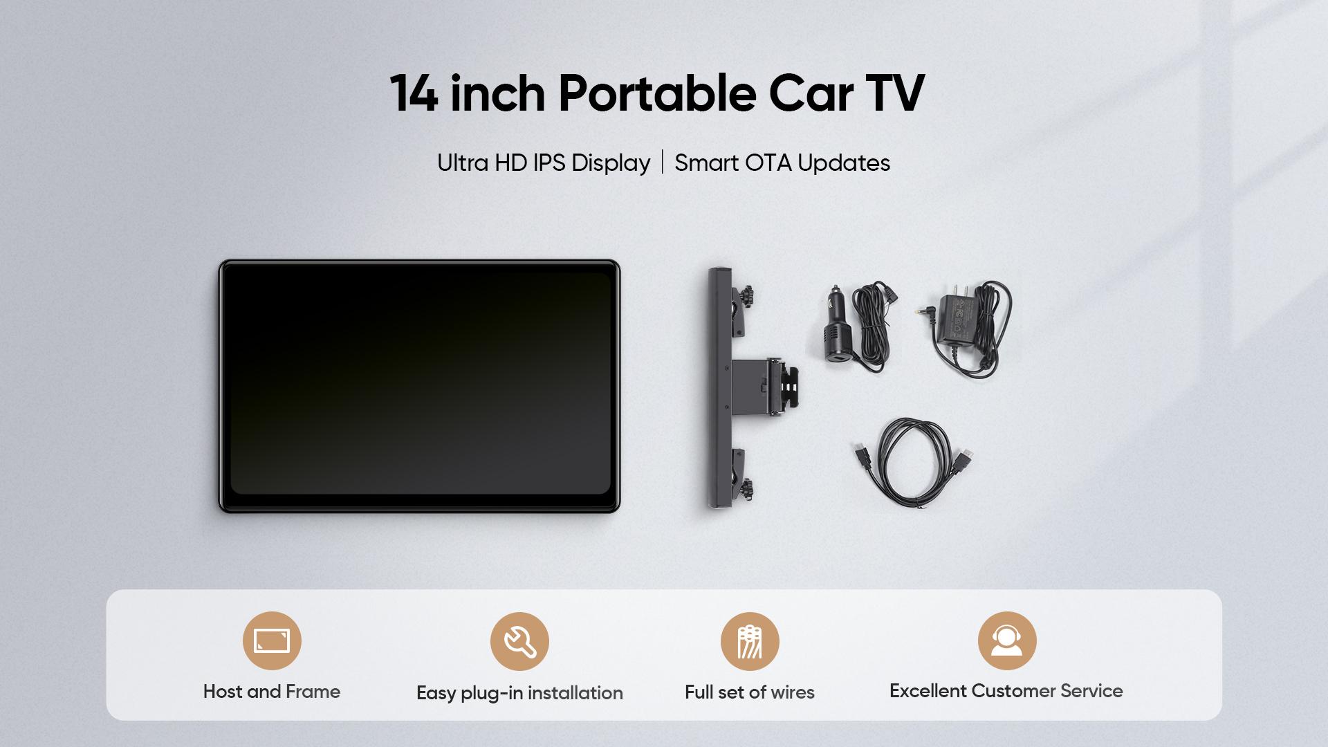 Amazon.com: 14inch Android Portable Car TV Headrest Monitor Tablet