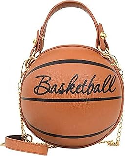 SYLT Borsa a Tracolla for Borse da Basket da Donna Borsa a Tracolla con Tracolla a Tracolla Messenger for Sacchetto a Messenger a Forma di Femmina (Color : Brown Basketball)