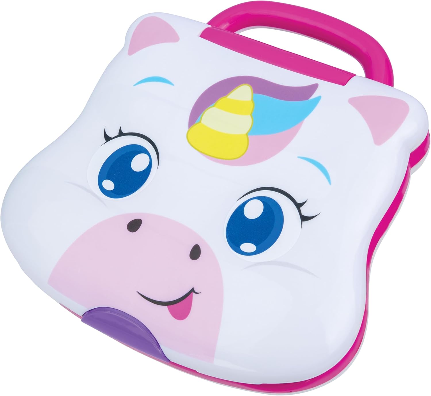 winfun Laptop Junior Unicorn Educational Toy for Toddlers, Interactive Learning with ABCs, 123s, Shapes, Music Space Bar, Realistic Clicking Mouse, Early Childhood Development, Fun & Engaging Play
